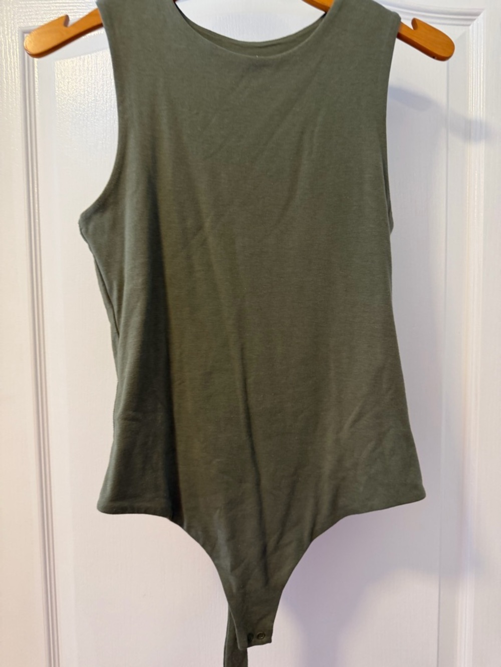 nuuds Olive Green Sleeveless Bodysuit